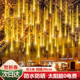 黛莉嘉尔太阳能流星雨led灯彩灯闪灯满天星户外防水庭院装饰挂树上景观灯