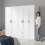 金经金属钢制北欧衣柜主卧室家用铁艺儿童衣柜出租房环保铁皮衣橱长2.2米