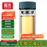 富光 男女士双层玻璃杯 高硼硅泡茶杯 茶水分离水杯带茶隔杯子500ml