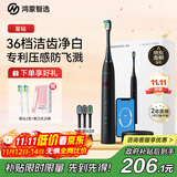 华为智选力博得智能声波牙刷星钻款 鸿蒙智选电动牙刷成人情侣款深度清洁送男友送女友生日礼物 炫酷黑