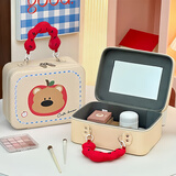 范爷家黄油小熊带镜子化妆箱手提便携大容量化妆品收纳包家用旅行出差