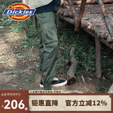 dickies休闲裤 男女同款新复古回潮印花多口袋束口工装裤百搭8 军绿色 28