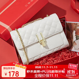 红蜻蜓包包女包2025新款斜挎单肩包牛皮链条包送女友生日礼物礼盒装