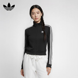 阿迪达斯 （adidas）三叶草系列 女 KNITTED TOP 针织夹克 IY7278 黑色  L 