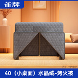 雀牌【牌友联名】麻将机取暖器麻将桌下烤火炉家用四脚电暖炉 40型号（大桌面）水晶绒-烤火被