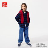 优衣库童装男童女童牛仔保暖束脚裤水洗产品长裤加绒裤子480327 65 宝蓝色 110