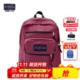 JANSPORT杰斯伯双肩包男旅行轻便背包书包女高中笔记本大学生包电脑包 47JK04S 深紫酒红-隔层+侧袋