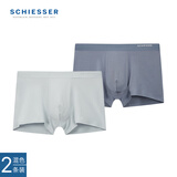 Schiesser德国舒雅男士内裤男80S莫代尔3A抑菌平角内裤【2条装】E5/19928T 深灰+浅灰 2条 XL