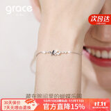 Grace Girl蝴蝶手链女玫瑰金小众银首饰个性简约系七夕情人节生日礼物送女友