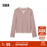 森马（Semir）森马毛衣女短款假两件含羊毛针织衫24冬新款保暖内搭109724107015