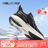 ONEMIX玩觅避震鞋跑步鞋男鞋运动鞋女慢跑鞋减震稳定支撑透气轻便防滑 熊猫黑 41