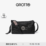 个乐黑石包经典大容量植鞣绵羊皮单肩斜挎通勤软包男女款礼物 黑石M（银标）