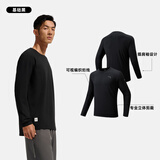 安踏轻暖T丨加绒长袖t恤男士健身衣跑步吸湿速干衣训练运动服上衣