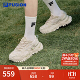 FILA FUSION斐乐女鞋BIANCO老爹鞋季新款硬糖鞋休闲鞋厚底运动鞋女 夏威夷果黄-MS 36.5