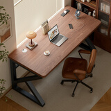 蔓斯菲尔（MSFE）实木电脑桌书桌 家用客厅卧室桌子带插座卧室台式办公学习电竞桌