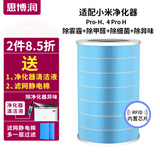 思博润 适配小米空气净化器滤网滤芯1代、2代2S、3代、Pro空气净化器滤芯 Pro-H带芯片滤芯(适配Pro-H小米净化器)