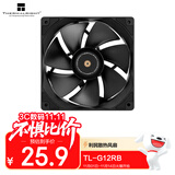 Thermalright(利民) TL-G12RB 黑色12cm机箱风扇 液压轴承 4PIN PWM风扇 串接PWM接头 反出风设计 1500调速风扇
