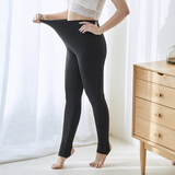 惟友大码打底裤女外穿加绒加厚加肥加大胖妹妹裤子 8008薄款踩脚黑色 均码 加大码建议140-200斤