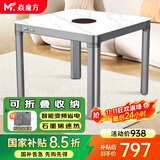 焱魔方电暖桌正方形取暖桌电炉家用电烤桌电暖炉多功能电炉桌烤火桌子节能电烤炉取暖电热桌烤火炉取暖器 折叠款E8-80带炉 收纳折叠+变频省电+石墨烯