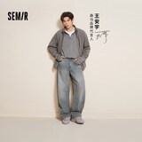 森马（Semir）王安宇同款丨牛仔裤男复古弯刀裤25冬长裤丹宁布裤子109725124107