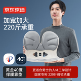 京东京造 黄金40°男士撑腰靠垫矫姿坐垫护腰透气人体工学腰靠办公座椅 灰