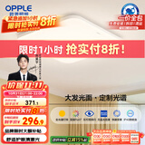 欧普（OPPLE）全光谱64瓦护眼卧室灯智能LED照明灯具简约方卧包安装 方卧