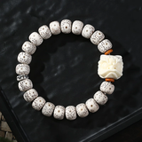 迎胤国星月菩提手串正品单圈原生态天然木质手链菩提子文玩盘玩佛珠手持 星月菩提绿 8  9