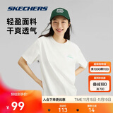 斯凯奇（Skechers）夏季男女情侣同款缤纷休闲系列透气半袖针织短袖T恤