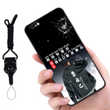 驰汉牌  适用苹果iPhone6/6s Plus手机壳保护套全包防摔磨砂个性卡通男女款软壳 努力靠自己+挂绳 iPhone 6/6s 4.7英寸