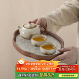 尚言坊汝窑茶壶一人用茶具套装带茶盘西施壶一壶二杯家用功夫泡茶壶