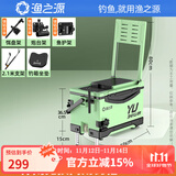 渔之源钓箱全套多功能钓鱼箱轻量化竞技台钓裸箱装备 32L 竞技【防装包角】 三件套+支架+坐垫 SUPER系列