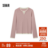 森马（Semir）森马毛衣女短款假两件含羊毛针织衫24冬新款保暖内搭109724107015
