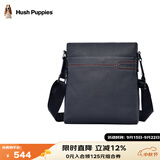 暇步士（Hush Puppies） 单肩包男斜挎包男包休闲时尚牛皮商务背包竖款公文包生日礼物
