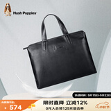 暇步士（Hush Puppies） 公文包男士头层牛皮薄款手提电脑包商务大容量时尚生日送男友