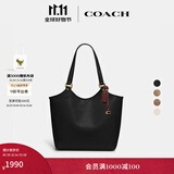 蔻驰（COACH）经典标志DAY 暗扣托特包单肩包大容量复古斜挎包早秋女包 B4/黑色
