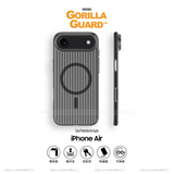 猩球卫士高级感防指纹适用Apple/苹果17Air磁吸瓦楞iPhone Air手机壳超薄行李箱条纹保护套磨砂外壳黑
