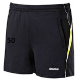 川崎KAWASAKI羽毛球服 男女中性款休闲运动短裤子运动裤透气排汗黑色YMB-181 XL