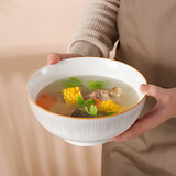 传旗碗陶瓷大碗汤碗吃面碗汤盆碗陶瓷餐具8英寸釉下彩斗碗单只装 流星