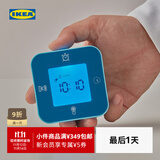 宜家（IKEA）KLOCKIS库克斯钟温度计闹铃计时器白色现代简约北欧风 蓝色7x7cm