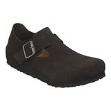 BIRKENSTOCK勃肯德国进口男女款牛皮绒面革软木London低帮休闲鞋 黑色常规版1028103 42 偏大/请拍小一码