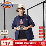 dickies 无忧搭衬衫男 系扣翻领舒适短袖衬衫 DK010211 深藏青色 （宽松版型） L