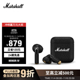 MARSHALL（马歇尔）MINOR IV耳机真无线重低音防水4代无线蓝牙长续航户外礼物TWS耳麦 黑色