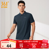 361°运动翻领t恤2025年春夏季新款休闲透气短袖情侣POLO衫开学季 【推荐】【男款】深墨蓝 L