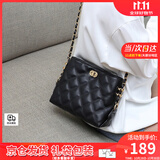 viney斜挎包包女包轻奢腋下包牛皮链条包生日礼物送女友老婆 【黑色】实用高级感小众单肩小包