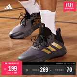 adidas OWNTHEGAME 2.0低帮团队款实战运动篮球鞋男子阿迪达斯 灰色/黑色/金色   41