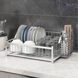 DELWINS 304不锈钢碗架 台面沥水碗碟架 厨房置物架收纳用品晾放碗盘架子 K-804s小号（含筷子架）