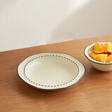 肆月高颜值米饭碗家用小碗陶瓷碗单个人专用早餐酸奶碗仪式感餐具 8英寸浅盘