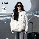 MLB官方 男女情侣防泼水轻薄款棒球服鹅绒羽绒服冬季新款DJV41 纽约洋基队/深奶油色 XS (160/84A 建议体重约45-50KG)