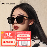 MOLSION陌森肖战同款韩版太阳镜D形时尚大框墨镜驾驶镜送女生MS3025A10