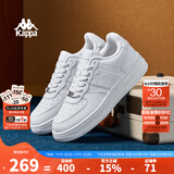KAPPA卡帕男鞋板鞋男秋冬新款厚底小白鞋子男百搭休闲鞋情侣跑步运动鞋 鹭羽白 43